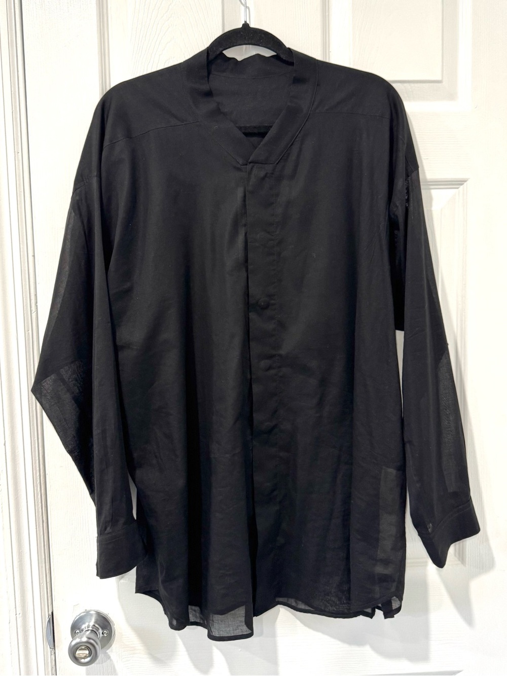 Rick Owens SS25 Hollywood LS Oversized Snap Collar Faun Shirt size 52